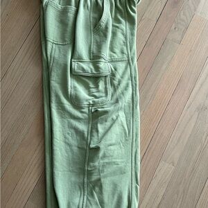 Anthropologie Daily Practice Green Cargo SweatPants
